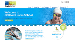 Desktop Screenshot of mckeonswimming.com.au