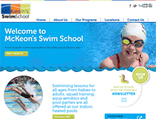 Tablet Screenshot of mckeonswimming.com.au